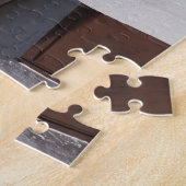 アルバベロのゼラニウムの花とチュリの家 ジグソーパズル (側面)