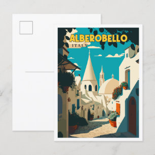 アルバベロイタリアのヴィンテージ旅行イラストレーション ポストカード