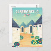 アルバベロイタリア旅行アートヴィンテージ ポストカード (正面/裏面)
