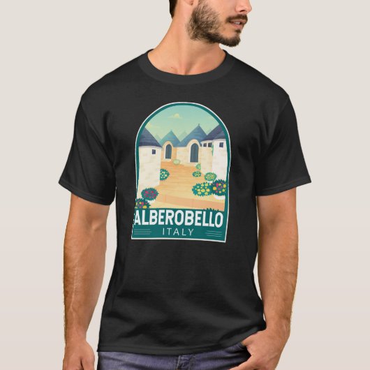 アルバベロイタリア旅行アートヴィンテージ Tシャツ (正面)