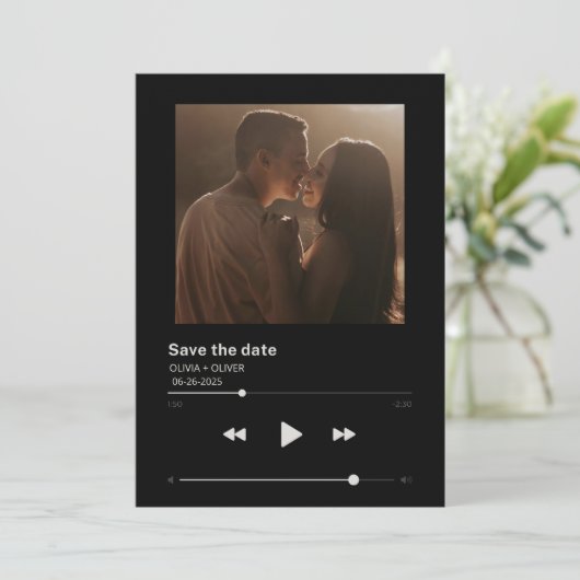 アルバムのジャケットでお知らせ セーブザデート (スタンド正面)