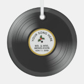 アルバムのパーソナライズされたクリスマスセラミックまたは名前 ガラスオーナメント (正面)