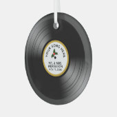 アルバムのパーソナライズされたクリスマスセラミックまたは名前 ガラスオーナメント (正面左)