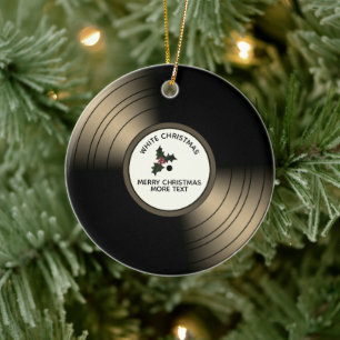 アルバムのパーソナライズされたクリスマスブロンズの濃淡 セラミックオーナメント