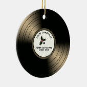アルバムのパーソナライズされたクリスマスブロンズの濃淡 セラミックオーナメント (右)