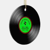 アルバムのパーソナライズされたクリスマス2 セラミックオーナメント (右)