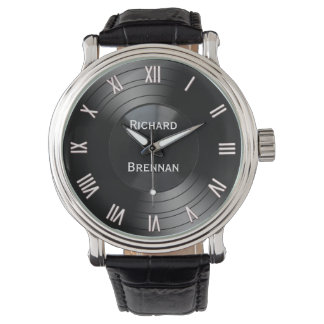 アルバムのレコパーソナライズされたードノベルティ 腕時計