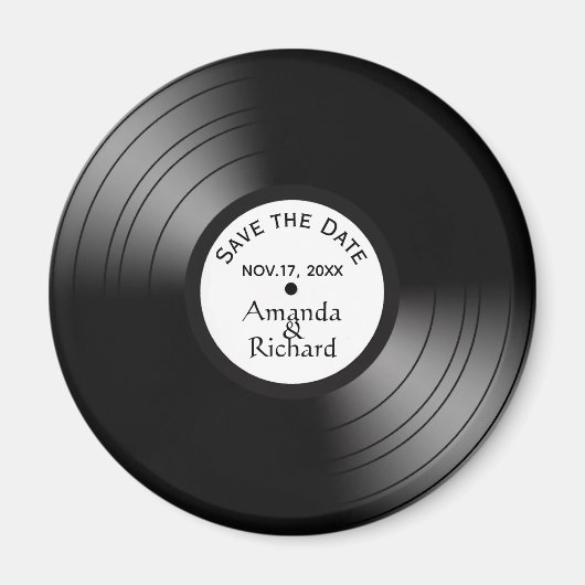 アルバムの曲名の日付結婚/記念日 マグネット (正面)