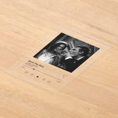 アルバムの表紙の日付の保存 アクリル招待状 (レイダウン)