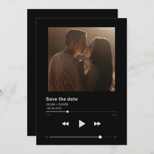 アルバムの表紙の日付の保存 セーブザデート (正面/裏面)