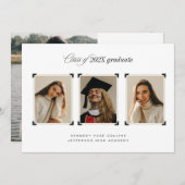 アルバムコーナー卒業発表の写真 招待状 (正面/裏面)