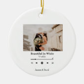 アルバムパーソナライズされたカバー任意のフォトソングの再生リスト セラミックオーナメント (正面)