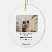 アルバムパーソナライズされたカバー任意のフォトソングの再生リスト セラミックオーナメント (左)