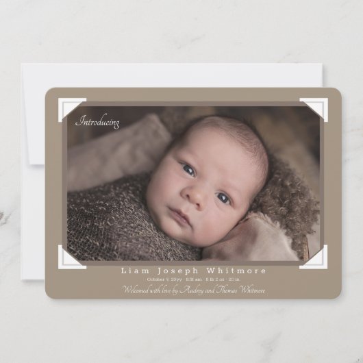 アルバムフォトコーナー誕生の発表 案内状 (正面)