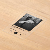 アルバムユニークカバー音楽ソングウイルス日付を保存 アクリル招待状 (レイダウン)