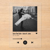 アルバムユニークカバー音楽ソングウイルス日付を保存 アクリル招待状 (正面)