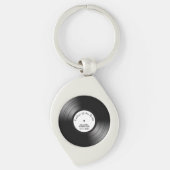 アルバム名のレコード日付結婚式の引き出物 キーホルダー (正面)