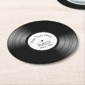アルバム名のレコード結婚日付/記念日 ラウンドペーパーコースター (アングル)