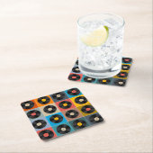 アルバム，レコード，音楽ポスター スクエアペーパーコースター (インサイチュ)