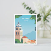 アルバラシンスペイン有名な旅行プレイスイラストレーション ポストカード (スタンド正面)