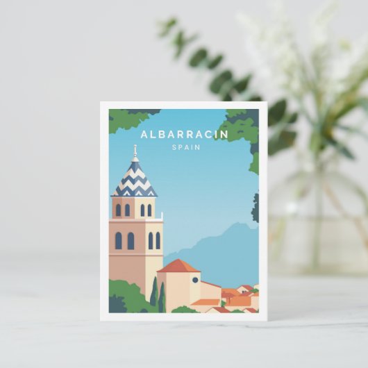 アルバラシンスペイン有名な旅行プレイスイラストレーション ポストカード (スタンド正面)