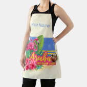 アルバレトロカリブのアイランドとフラミンゴヴィンテージ エプロン (インサイチュ)