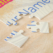 アルバレトロカリブのアイランドとフラミンゴヴィンテージ ジグソーパズル (側面)