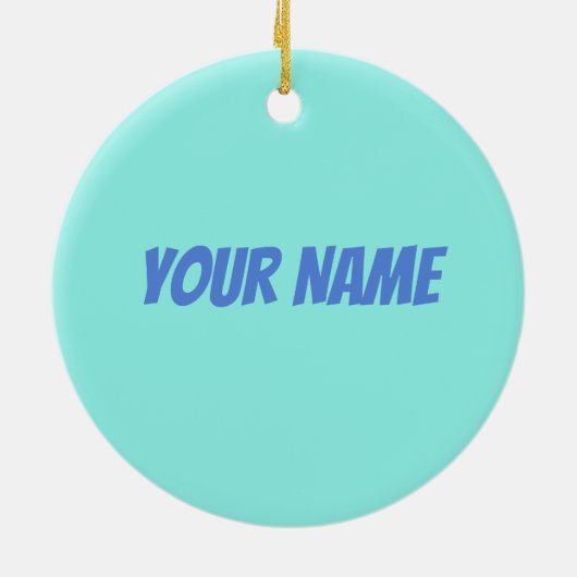 アルバレトロカリブのアイランドとフラミンゴヴィンテージ セラミックオーナメント (裏面)