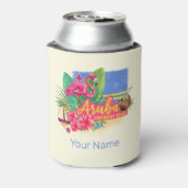 アルバレトロカリブのアイランドとフラミンゴヴィンテージ 缶クーラー (缶裏面)