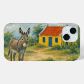 アルバロバイエローのクヌクの家とロバの水彩画 Case-Mate iPhoneケース (裏面 (横))