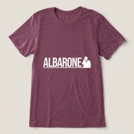アルバローネ・ギャングシルエット グラフィック - ホワイト トライブレンドTシャツ