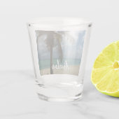 アルバンビーチI美しい自然シーン ショットグラス (裏面)