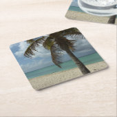 アルバンビーチI美しい自然シーン スクエアペーパーコースター (アングル)