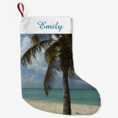 アルバンビーチI美しい自然シーン スモールクリスマスストッキング (正面)