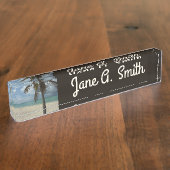 アルバンビーチI美しい自然シーン デスクネームプレート (側面)