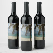 アルバンビーチI美しい自然シーン ワインラベル (ボトル)