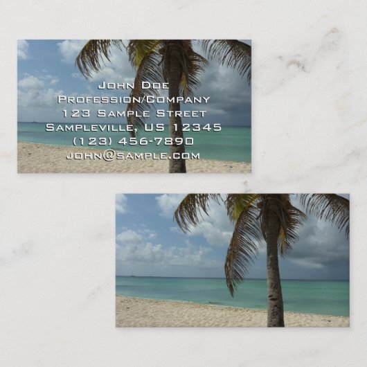 アルバンビーチI美しい自然シーン 名刺 (正面/裏面)