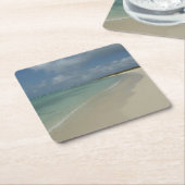 アルバンビーチII美しい自然シーン スクエアペーパーコースター (アングル)