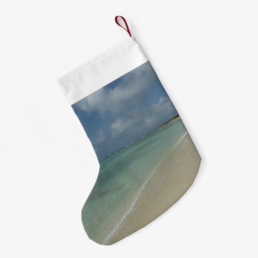 アルバンビーチII美しい自然シーン スモールクリスマスストッキング (裏面 (吊り時))