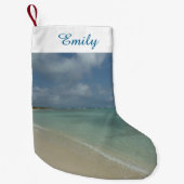 アルバンビーチII美しい自然シーン スモールクリスマスストッキング (正面)