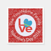 アルバンフラッグハート紅恋 スタンダードカクテルナプキン (正面)