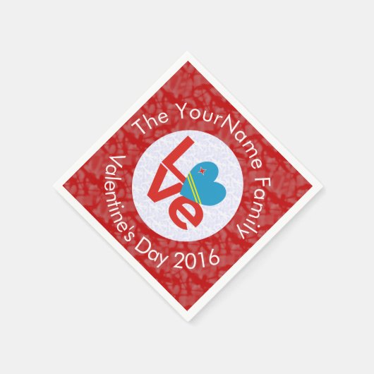 アルバンフラッグハート紅恋 スタンダードカクテルナプキン (角)