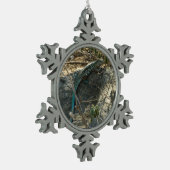 アルバンホイップテールリザード熱帯動物写真 スノーフレークピューターオーナメント (左)