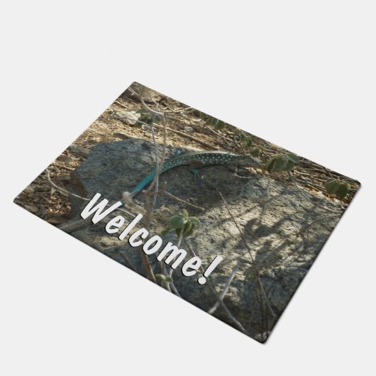 アルバンホイップテールリザード熱帯動物写真 ドアマット (アングル)