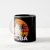 アルバヴィンテージパームツリーズサマービーチ ツートーンマグカップ (正面左)