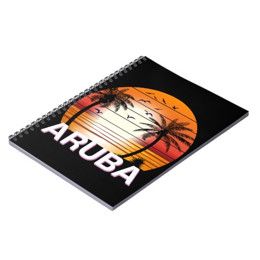 アルバヴィンテージパームツリーズサマービーチ ノートブック (左側)