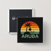 アルバヴィンテージパームツリーズサマービーチ 缶バッジ (正面&裏面)