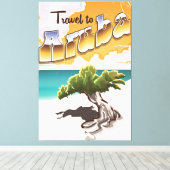 アルバヴィンテージビーチ旅行プリント キャンバスプリント (インサイチュ (ウッドフロア))