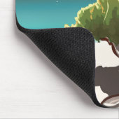 アルバヴィンテージビーチ旅行プリント マウスパッド (コーナー)