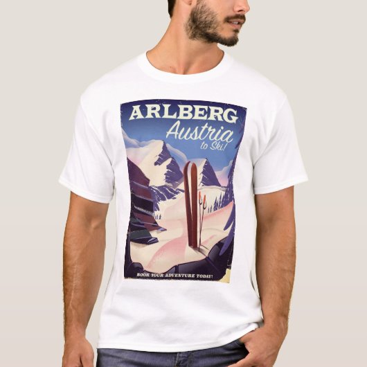 アルバーグ オーストリア スキーの旅 ポスター Tシャツ (正面)